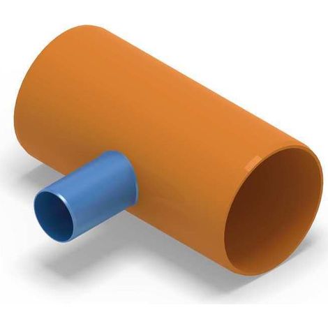 Distributeur thermique AWADUKT DN 500 BL 1 m, 1 raccord DN 200, centré