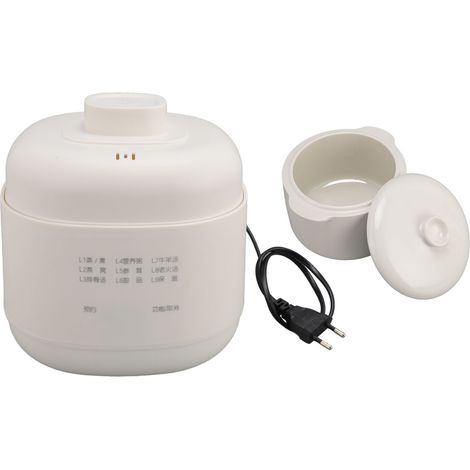 Mini marmite électrique 200 W, 1 L, cuiseur à soupe et bouillie en céramique, anti-déchauffage, petite mijoteuse avec minuterie et couvercle pour la cuisine à domicile, prise UE 220 V (1/5)