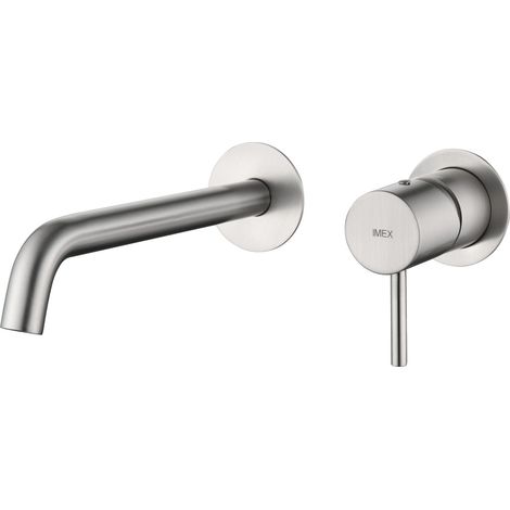 IMEX GLM039/NQ MONZA Grifo Monomando Lavabo Empotrado Color Níquel Cepillado - ref: GLM039/NQ (1/2)