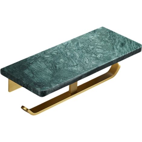 Porte-papier toilette de luxe Nordic Light en marbre, grand format, avec porte-serviettes multifonctionnel et double porte-papier toilette. (1/5)