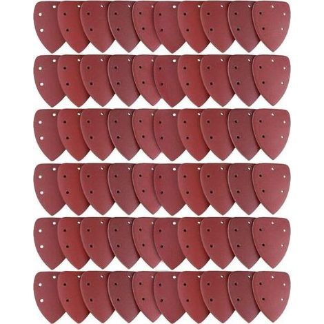 AIDUCHO confezione da 60 Fogli di Carta Abrasiva, Levigatura 40/60/80/100/120/180/240/320/400/800 Ideale Per Levigatrice Multifunzione (1/5)