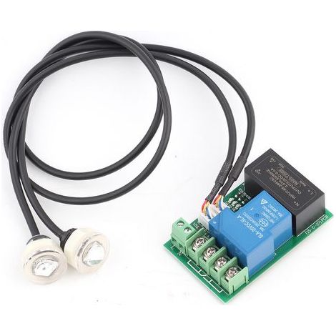 Capteur de Détection de Niveau D'eau, Thermomètre 12V Alarme de Réservoir D'eau Chaude Module de Capteur de Niveau D'eau Optique Liquide Infrarouge Contrôle D'alarme à Double. (1/5)