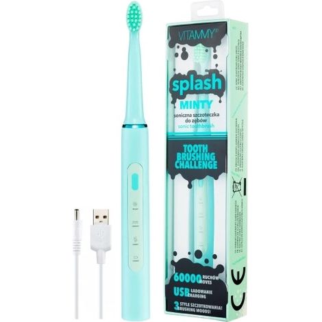 VITAMMY SPLASH USB-SCHALL-ELEKTRISCHE ZAHNBÜRSTE FÜR KINDER AB 8 JAHREN