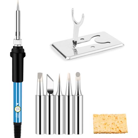 Fer à Souder Kit, Kit Fers à Braser, 60W Kit de Soudure, 8 en 1 Kit Fer à Souder Electronique Fer à Souder de Précision pour la Soudure et les Réparations de Bricolage (1/5)