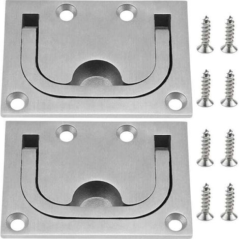 Edelstahl-Einbauluken – Bootsgriffe (2er-Set) – Crezuo