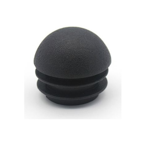 BEBUSINGOTO 25 mm schwarze runde Stuhlrohr-Endkappen-Einsätze, gerippte, runde, gewölbte Möbelbeinkappen für Tische und Stühle, 50 Stück (1/5)