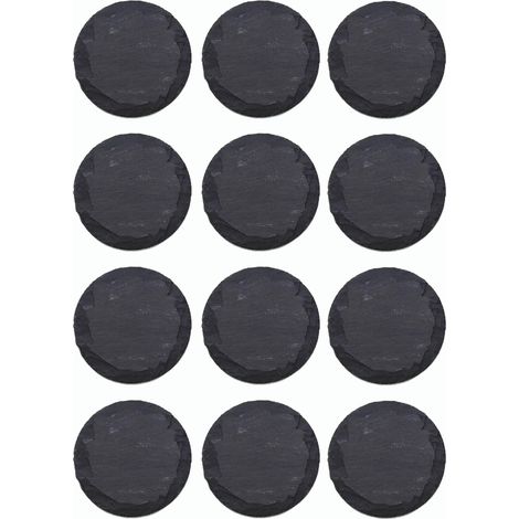 18 assiettes en ardoise rondes (25 x 0,5 cm) pour décoration de sushis, dessous de verre, supports pour bougies.