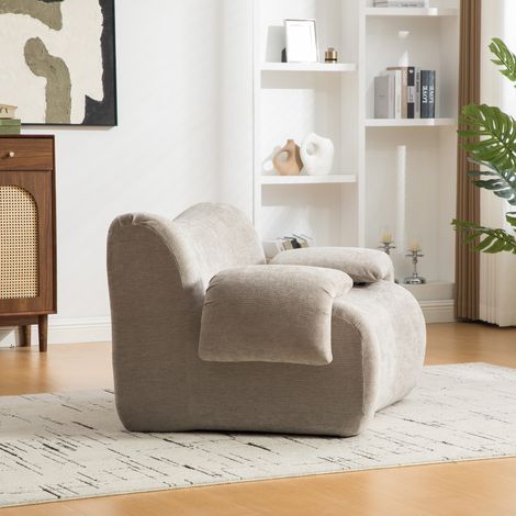 Canapé modulaire compressible en chenille,mousse 30D haute résilience,facile à déplacer,sol antidérapant,idéal pour salon,gris.(MA)