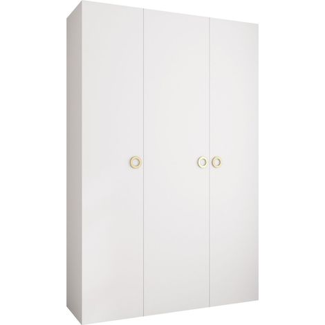 Armoire Hartford 544, Blanc, 246x160x42cm, Portes d'armoire: Avec des charnières, Nombre d'étagères: 0 (1/5)