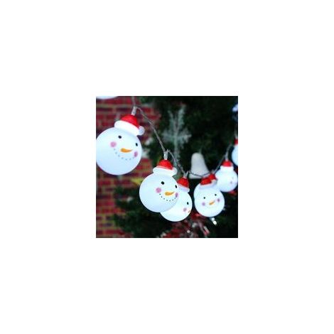Guirlande lumineuse bonhomme de neige à piles, 2 m, 10 LED – (1/5)
