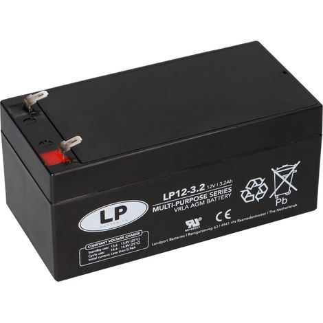 Landport Bleiakku 12V 3,2Ah AGM Batterie NSA LP12-3,2 T1 (1/5)