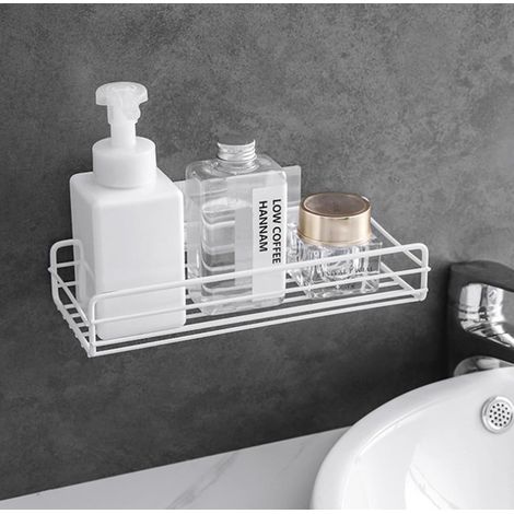 Panier de douche sans perçage pour salle de bain, support à épices mural en métal pour cuisine et rangement