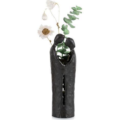 Regalo de aniversario de hierro para parejas: escultura de pareja de metal negro, regalos para mujeres, amigas y novias. (1/5)