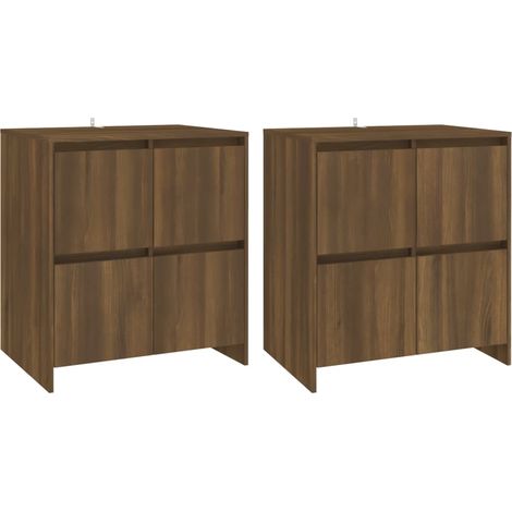 Maison Exclusive - Credenze 2 pz Rovere Marrone 70x41x75 cm in Legno Multistrato