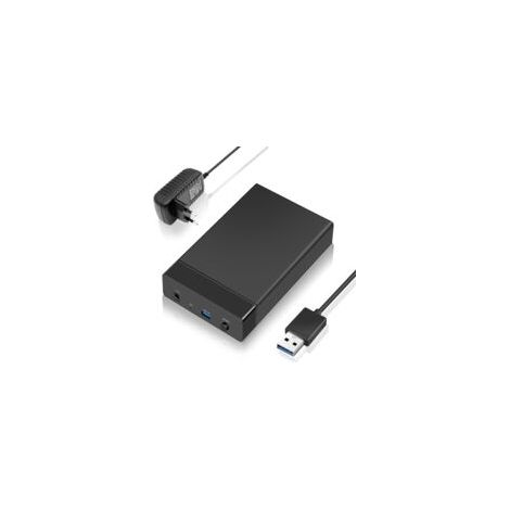 Boîtier de disque dur 3.5 - 5 Gbps USB 3.0 vers SATA - Boîtier de disque dur externe pour disque dur SSD 2,5" 3,5" jusqu'à 16 To avec adaptateur d'alimentation CC - Prise en charge UASP - Dissipation