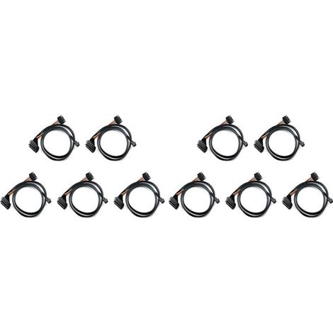 10x Integriertes 12G SAS HD-Kabel auf U.2 / SFF-8643 auf SFF-8639 0,5 m mit 15-poligem Stromanschluss, geeignet für U.2 SSDs