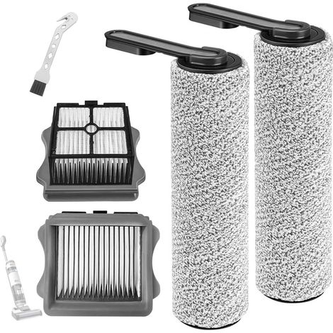 Ensemble d\'accessoires pour aspirateur Tineco – 2 brosses à rouleaux microfibre + 2 filtres HEPA – Filtration 99,97% – Compatible S5, S5 Pro, S5 Extreme (1/5)
