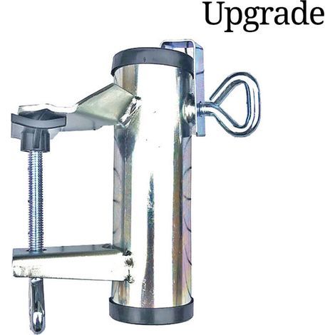 Soporte de sombrilla flexible y resistente Eosnow, de acero inoxidable, con clip fijo para sombrilla de jardín y balcón. (1/4)