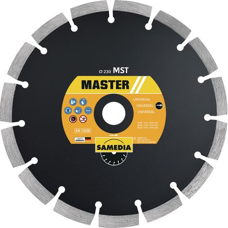 Disco diamantato Mst D. 300 mm perforazione di 20 mm saldata 11 mm