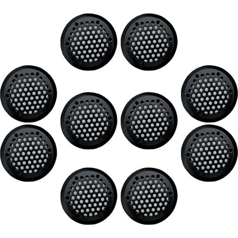 10pcs Stainless Steel Concave Vent Cover 53mm Closet Ventilation Grille Mesh Slatted Ventilation for Cabinet Bookcase (1/5)