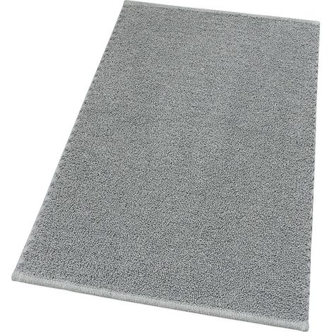 Tapis de Bain Chambre Pur Coton Lavable Doux Gris - 50x80 cm (1/5)