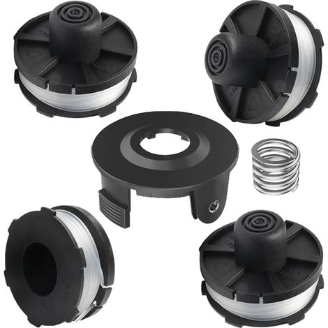 Lot de 6 Bobines Makita DUR181, DUR181Z, Avec Cache, Rechange, Coupe-Bord, Fil, Robuste, Nylon (1/5)
