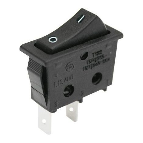 Pulsador Basculante Unipolar 16A/250Vac NEGRO (1/3)