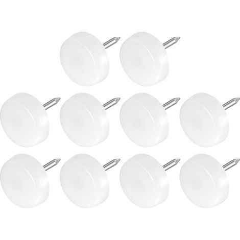80 Pièces Embouts de Meubles à Clou (14mm/0,55Pouces) Blancs (1/5)