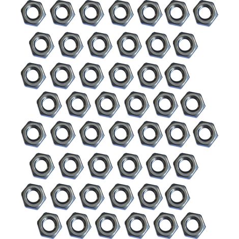 50 ecrous 6 mm hexagonaux en inox a4 aisi 316