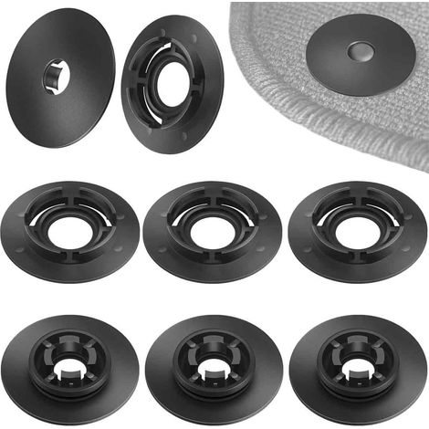 Clips De Fixation Tapis Sol Voiture - Plastique Noir Robuste - Compatible Vw Audi Skoda - Lot De 4 Paires (1/5)