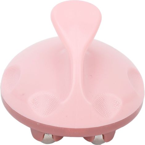 Rouleau de massage portable 7 billes en acier ABS, rotation 360°, compact et ergonomique, idéal pour relaxation musculaire - Rose (1/5)