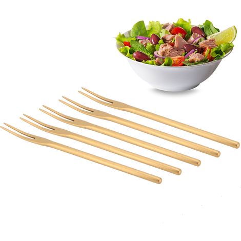 Set aus 5 originellen und niedlichen Obstgabeln aus Edelstahl, für Desserts und Kuchen, ideal für Zuhause, Bar oder Büro.
