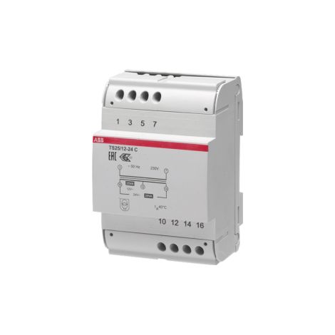 ABB 2CSM251043R0811 Safety Transformer, Continuous Duty, TS25/12-24 C