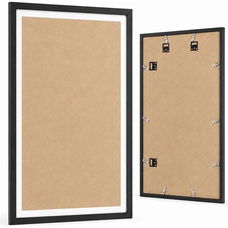 Cadre Diamond Painting 40x70 cm/15,7x27,5 pouces, Cadre Photo Noir MDF avec Passe-Partout Blanc (1/5)
