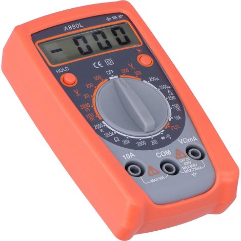 Multifunktionales Multimeter, tragbarer Spannungsprüfer mit digitaler Anzeige für Zuhause, Auto und Outdoor (A880L) (1/5)