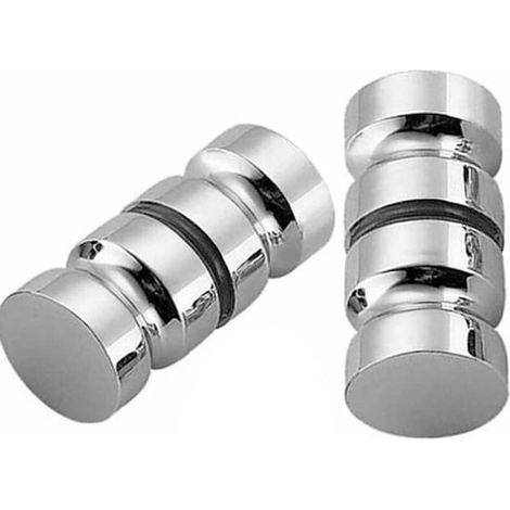 Tirador para puerta de ducha, 2 piezas, Tirador para puerta corredera de cristal (30 mm), Aleación de aluminio de doble cara, Agarre para puerta (1/5)