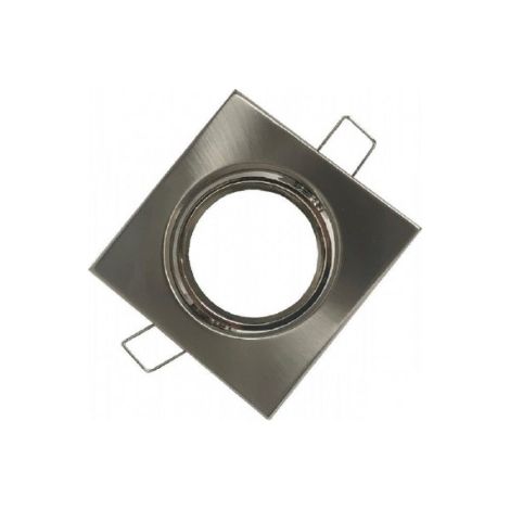 Support rA glable pour spots LED GU10 encastrA carrA nickel pour plaque de plA tre carrA e nickelA e