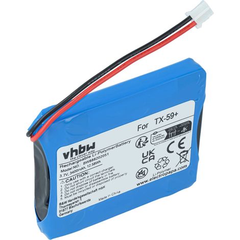 vhbw Akku Ersatz für Technaxx 4653, TE4653 für Türsprechanlage, Video-Türklingel (3400mAh, 3,7V, Li-Ion) (1/4)
