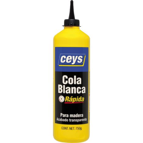 Ceys - Cola blanca rápida para madera - Acabado transparente - 750 G (1/4)