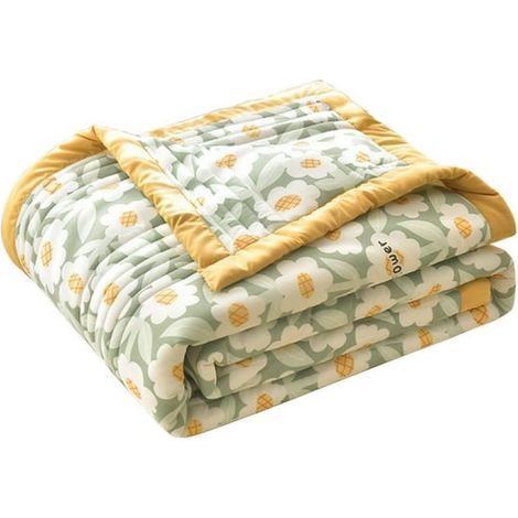 Couvre-lits légers pour lit Queen, couverture d'été douce en microfibre légère, couvre-lit à motif floral moderne pour toutes les saisons 150x200 (1/5)