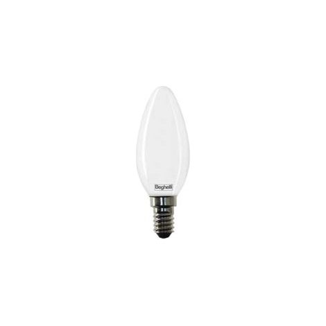 LAMPADA LED OLIVA TUTTOVETRO E14- - 5w - 6500  °K fredda - 600 lm - 32x102h - 5 pezzi BEGHELLI