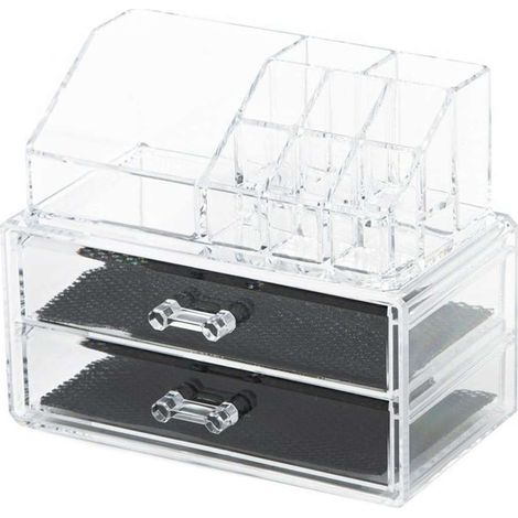 Compactor - Organizador de cosméticos 9x12x16 cm, plástico transparente RAN5048 (1/5)