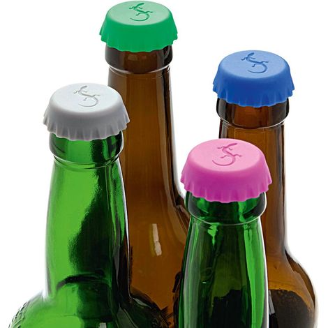 Bouchons de bouteille en silicone Lurch, lot de 12, diamètre 3 x 1 cm