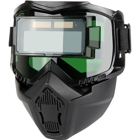 Automatisch abdunkelnder Schweißhelm mit abnehmbarem Visier und verstellbarer Schweißmaske für Fabrikarbeiten, Metallbearbeitung sowie WIG- und MIG-Schweißen.