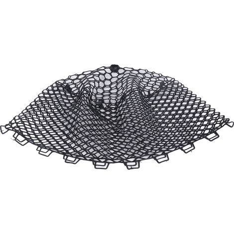 Filet de pêche de rechange en caoutchouc noir transparent, épuisette pliable 40 cm de profondeur pour eau douce et salée (1/5)