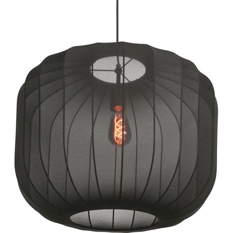 Anne Lighting - suspension - Sable - noir - lin métal - Ø 55cm - (1/5)