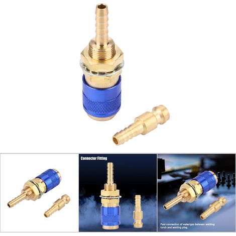 Raccord Rapide à Gaz M6 pour Torche de Soudage MIG/TIG, Connexion Bleue pour Équipement de Soudure (1/5)