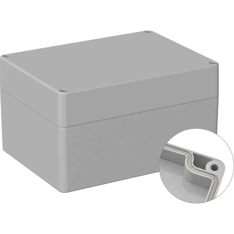 Boîtier à usage général RS PRO en ABS, 120 x 160 x 90mm, Gris IP66 ( Prix pour 1 ) (1/2)
