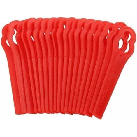 Lames en Plastique de Rechange pour Coupe-Bordures 100 Lames de Coupe en Plastique de Remplacement, Tondeuse à Gazon en Plastique Lames, Lames de Grass Trimmer Brush Cutter (1/5)