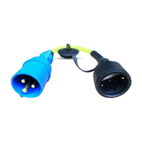 Cordon adaptateur entre 16A/250V-CEE et une prise Schuko